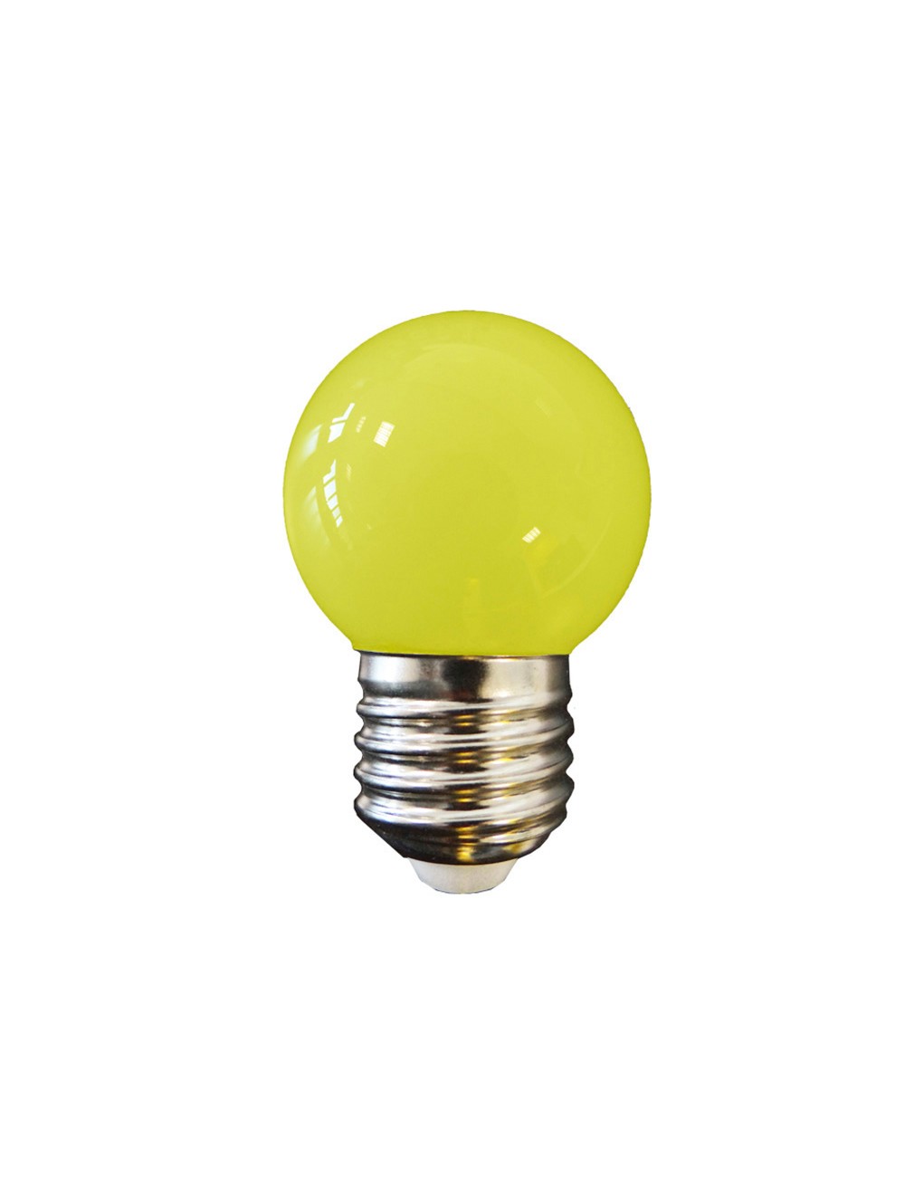 Bombilla esferica led e27 1 w 80 lm luz amarilla ø45 x 69 mm