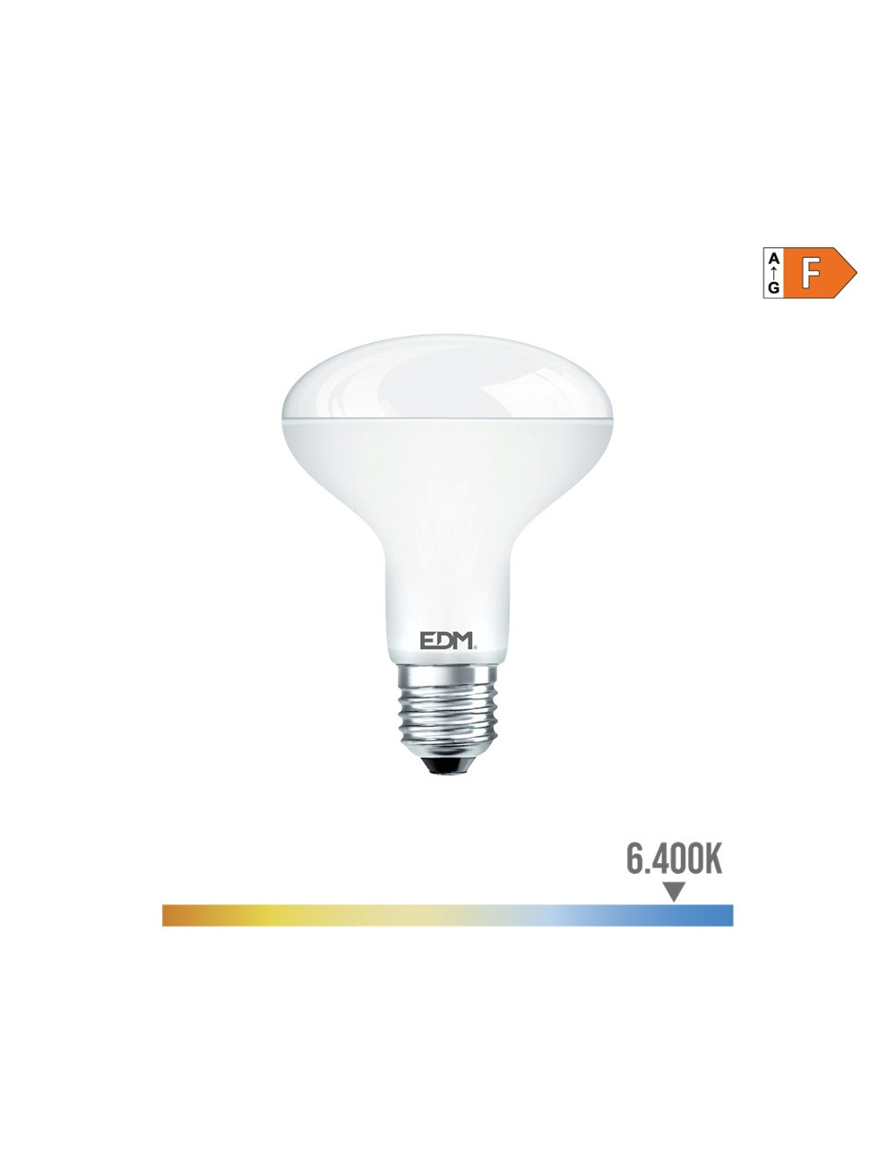 Bombilla reflectora led r90 e27 12 w 1154 lm 6400 k luz fria ø9 x 12,1 cm