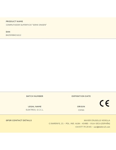 Conmutador superficie "serie onsen"