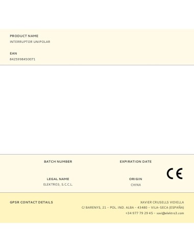 Interruptor unipolar