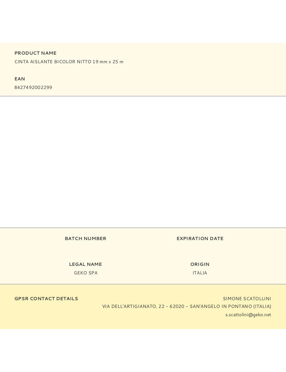 Cinta aislante bicolor nitto 19 mm x 25 m