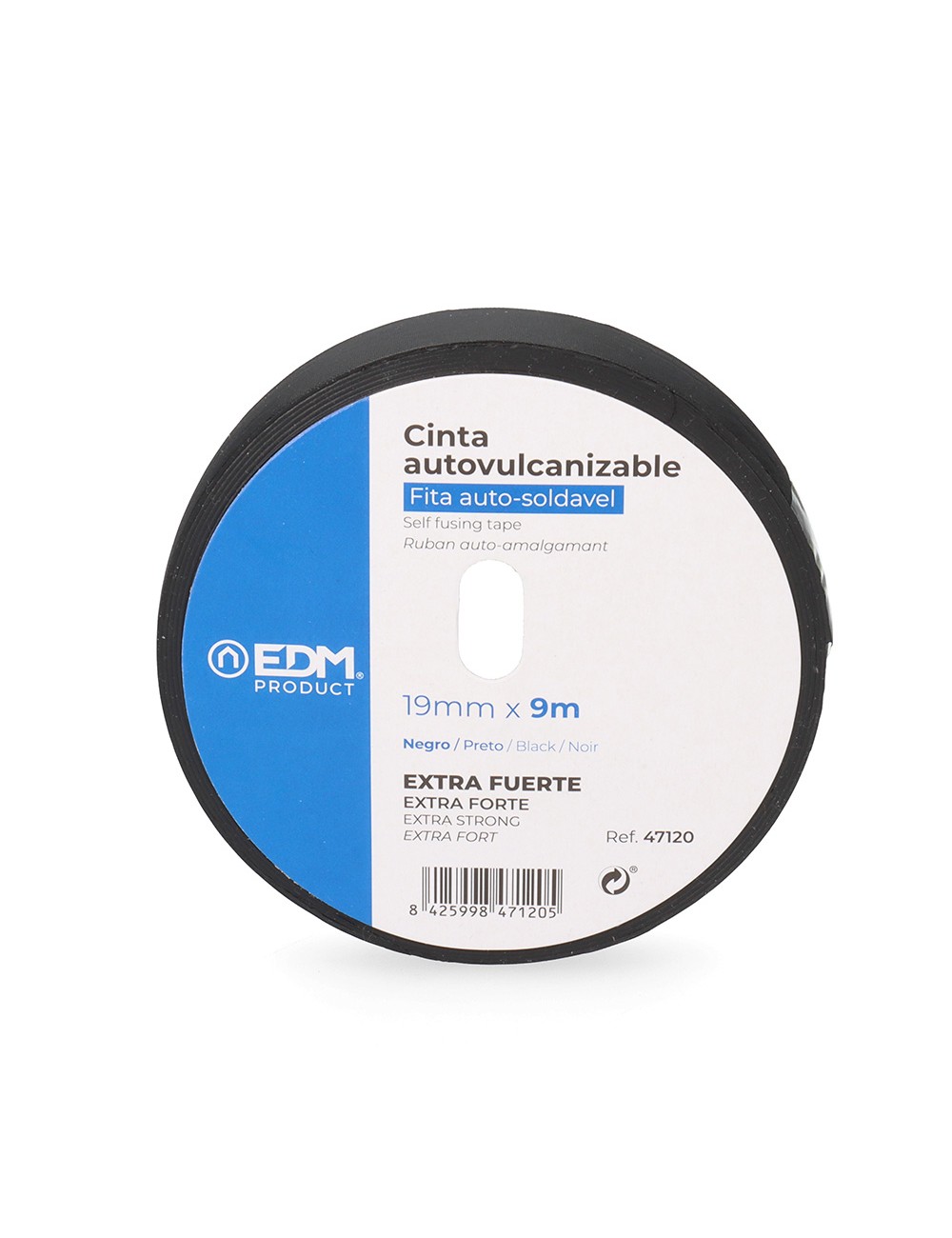 Cinta autovulcanizable negro 19 mm x 9 m