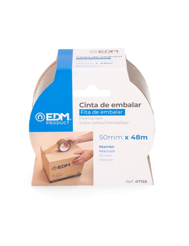 Cinta de embalar marrón 48 micras 50 mm x 48 m
