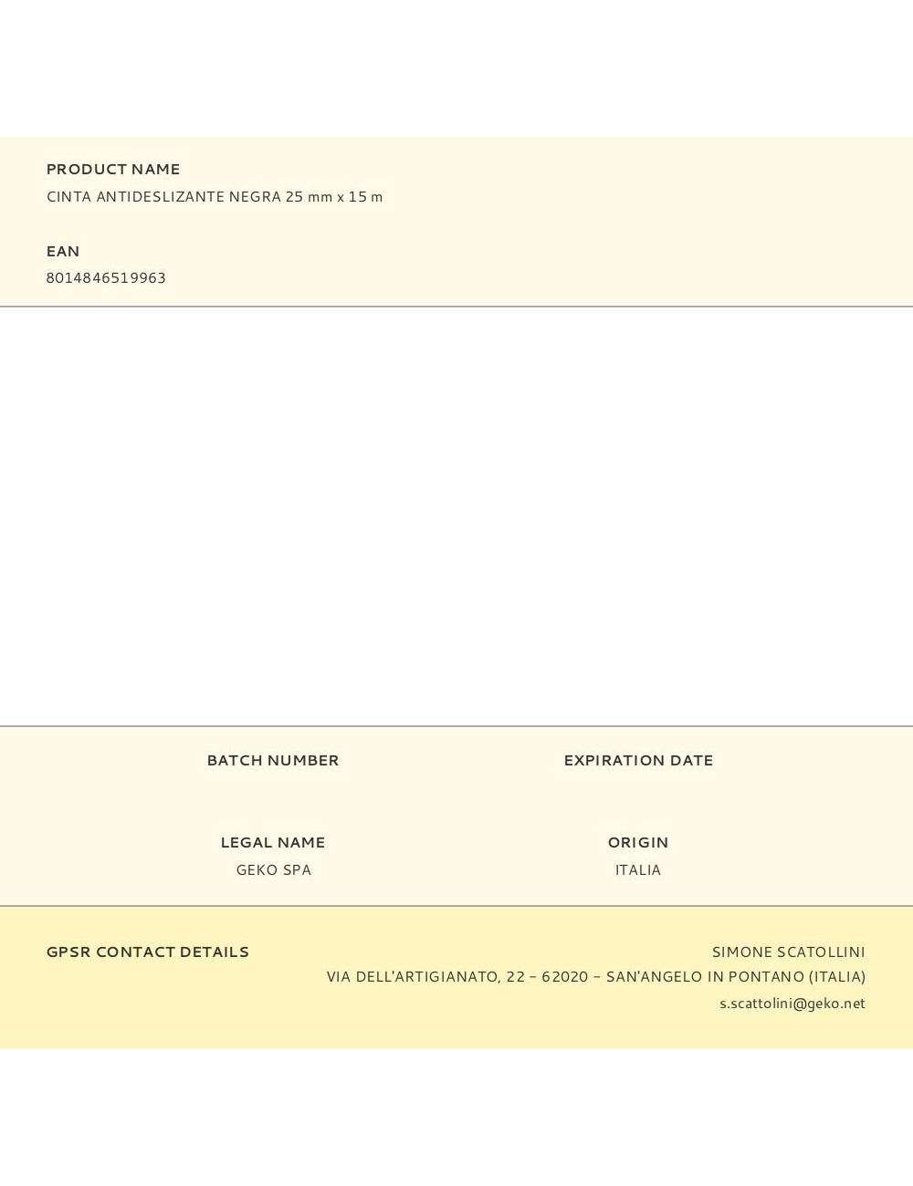 Cinta antideslizante negra 25 mm x 15 m