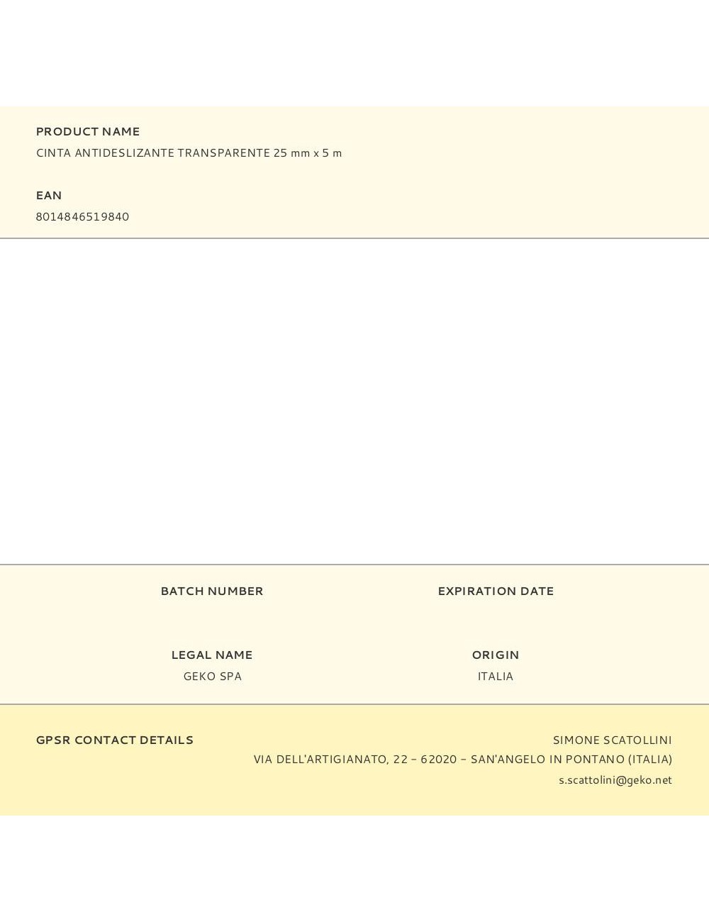 Cinta antideslizante transparente 25 mm x 5 m