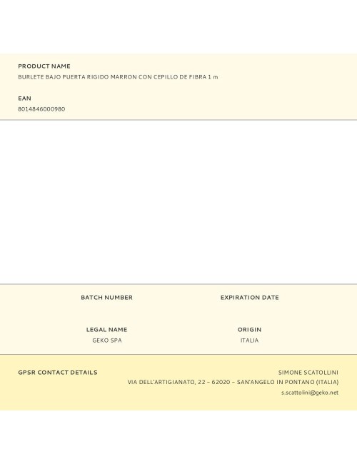 Burlete bajo puerta rigido marrón con cepillo de fibra 1 m