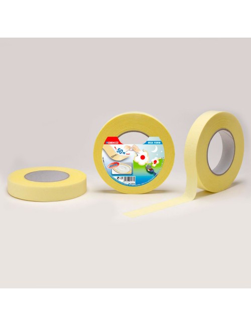 Cinta masking "kreep" para pintar lineas circulares y curvas 25 mm x 50 m