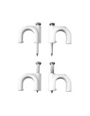 Grapa para cable manguera tubular 2 x 0,75 mm n°05, blanca, caja 100 uds