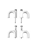 Grapa para cable manguera tubular 2 x 2,5 mm n°08, blanca, caja 100 uds