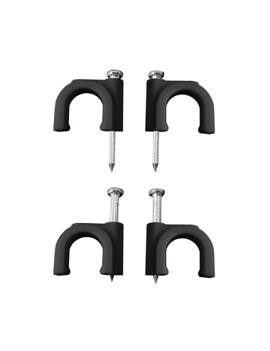 Grapa para cable manguera tubular 2 x 1,0 mm n°06, negra, caja 100 uds