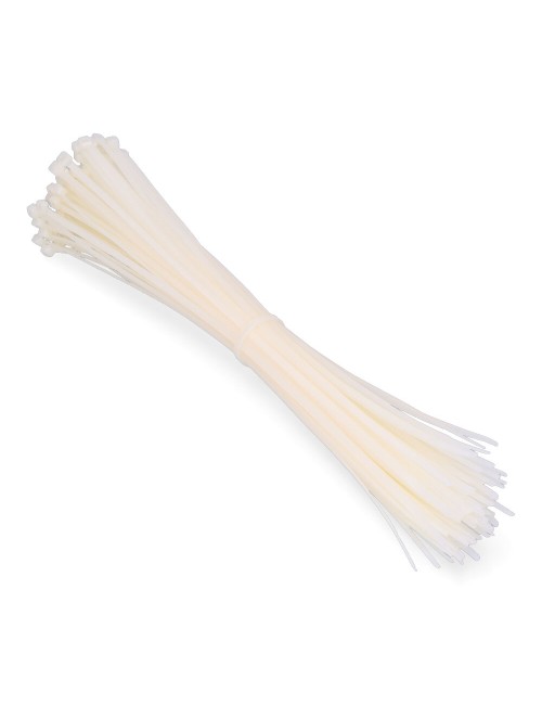 Bridas natural 4,8 x 380 mm nylon alta calidad (bolsa 100 unid.)