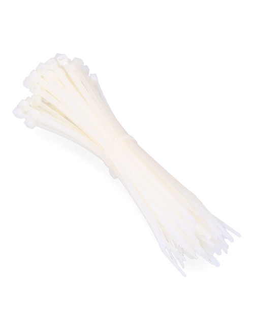 Bridas natural 4,6 x 200 mm nylon alta calidad (bolsa 100 unid.)