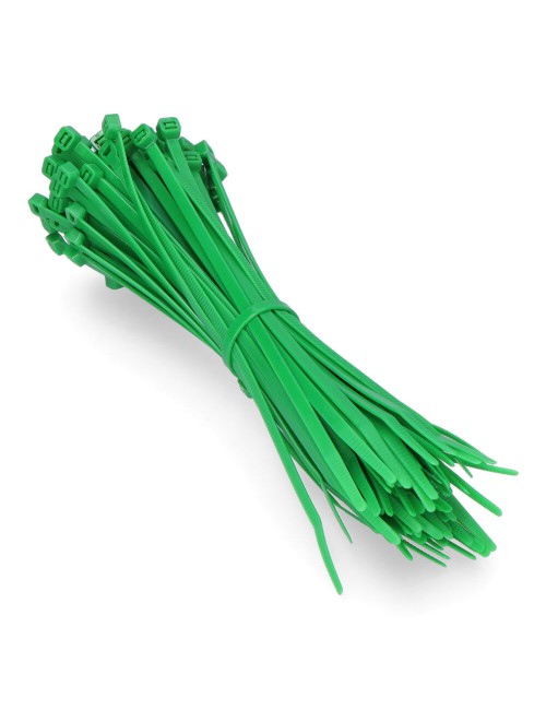 Bridas verdes 4,6 x 200 mm nylon alta calidad (bolsa 100 unid.)