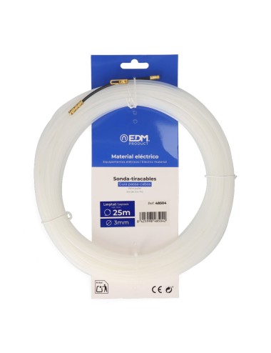 Sonda pasacables guía, nylon, 25 m x 3 mm