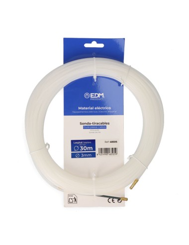 Sonda pasacables guía, nylon, 30 m x 3 mm