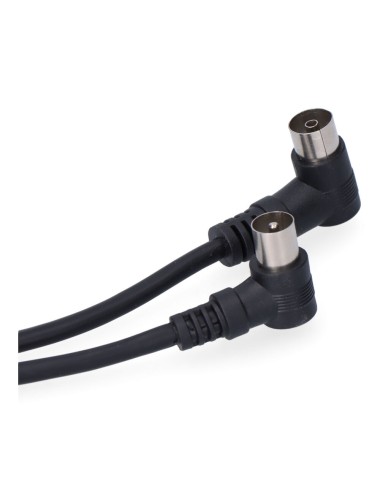 Prolongación tv-video macho hembra 9,5mm 5m envasada negra