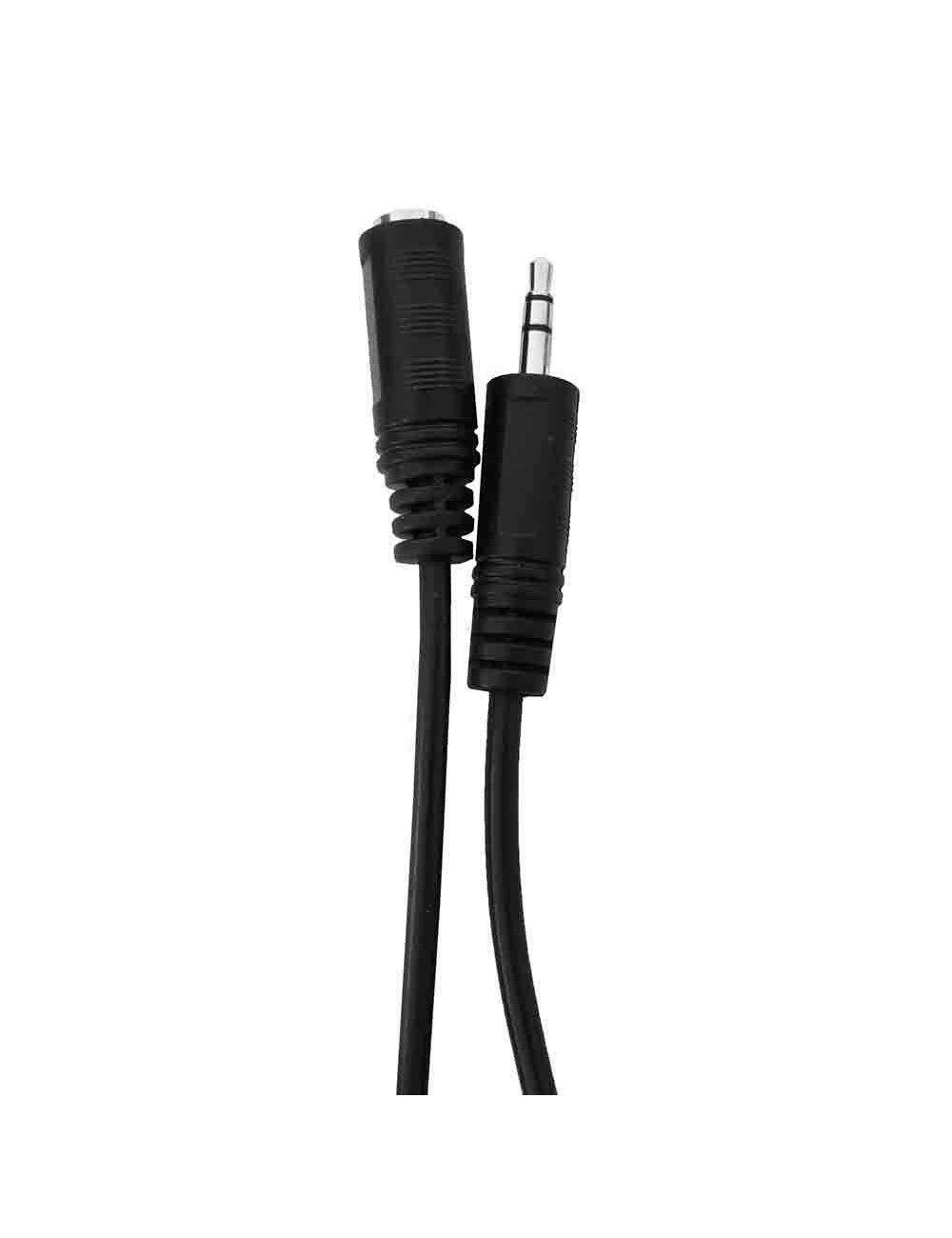 Prolongador 3m cable liso, jack macho 3,5mm stereo a jack hembra 3,5mm stereo edm