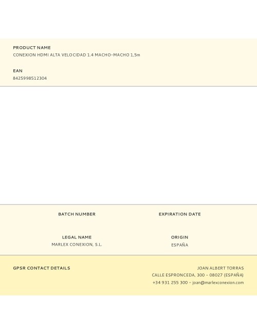 Conexion hdmi alta velocidad 1.4 macho-macho 1,5m