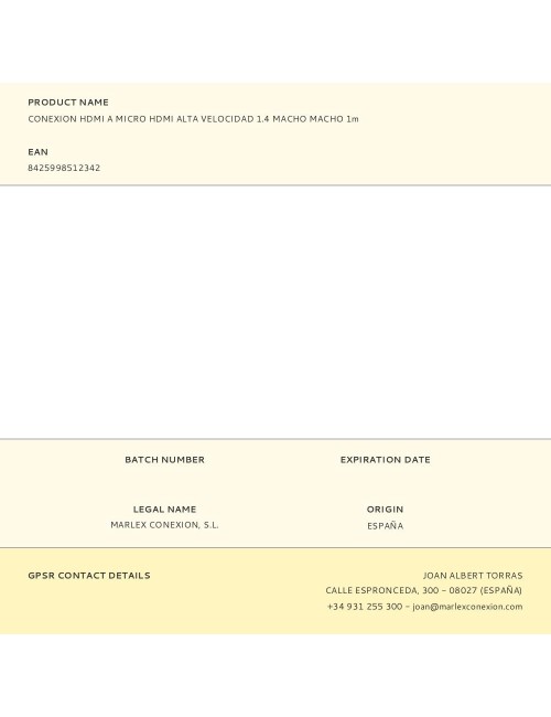 Conexion hdmi a micro hdmi alta velocidad 1.4 macho macho 1m