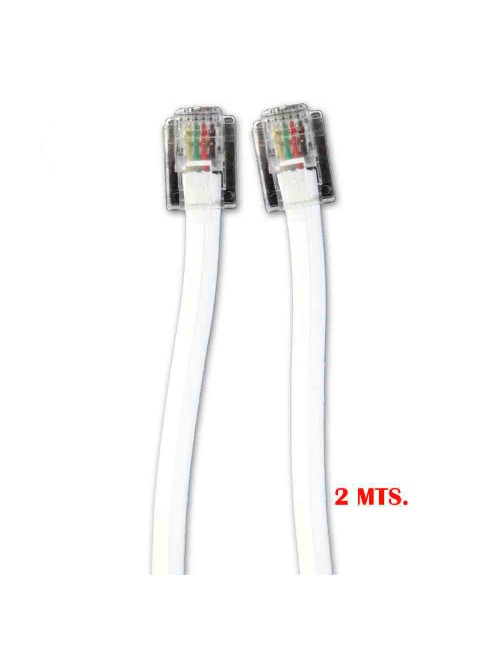 Prolongación telefónica 2m 4 vias macho-macho