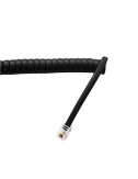 Prolongacion telefonica 4.5m 4 vias macho-macho mini negro rizada