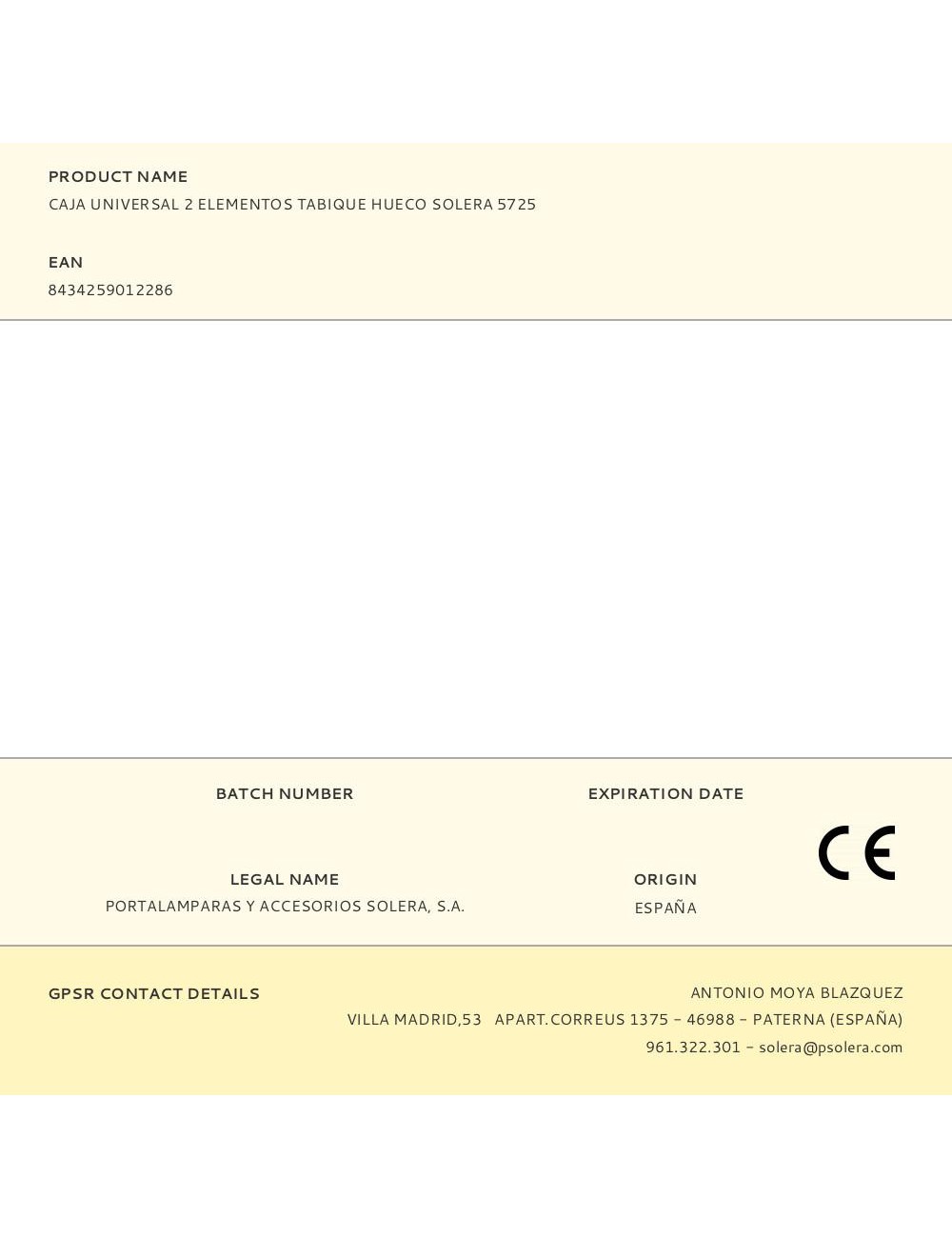 Caja universal 2 elementos tabique hueco solera 5725