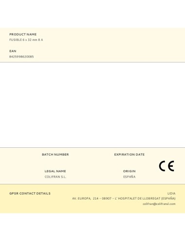Fusible 6 x 32 mm 8 a