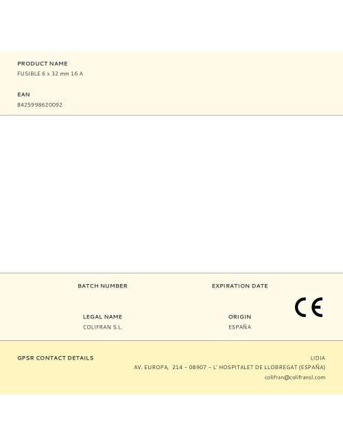 Fusible 6 x 32 mm 16 a