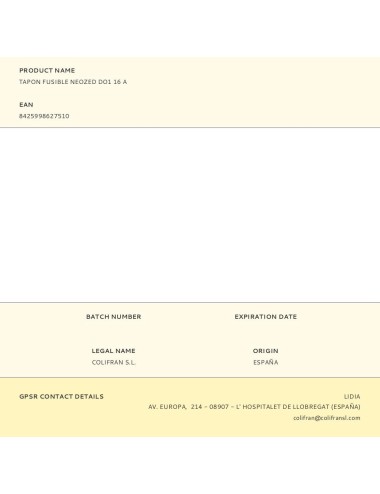 Tapon fusible neozed do1 16 a