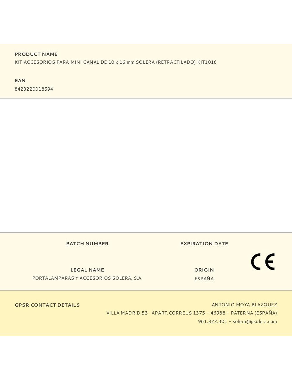 Kit accesorios para mini canal de 10 x 16 mm solera (retractilado) kit1016