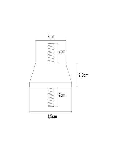 Conjunto silentblock a35 6,3 x 3,5 cm