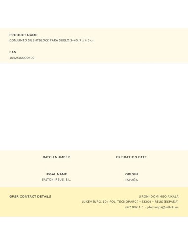 Conjunto silentblock para suelo s-40, 7 x 4,5 cm