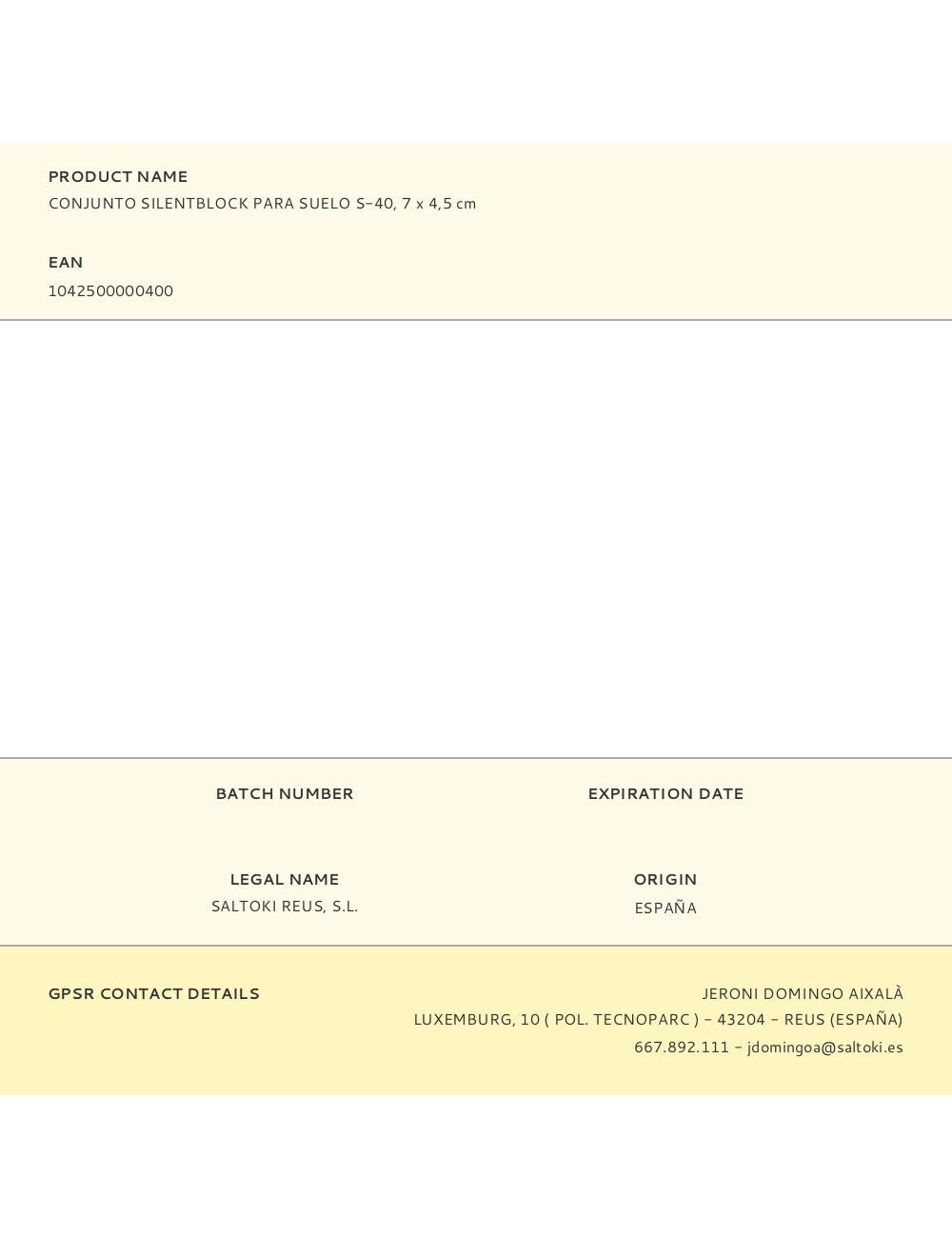 Conjunto silentblock para suelo s-40, 7 x 4,5 cm