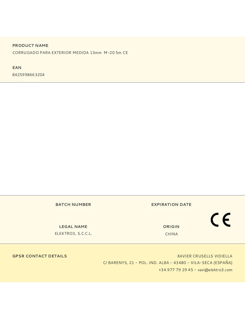 Corrugado para exterior medida 13mm m-20 5m ce