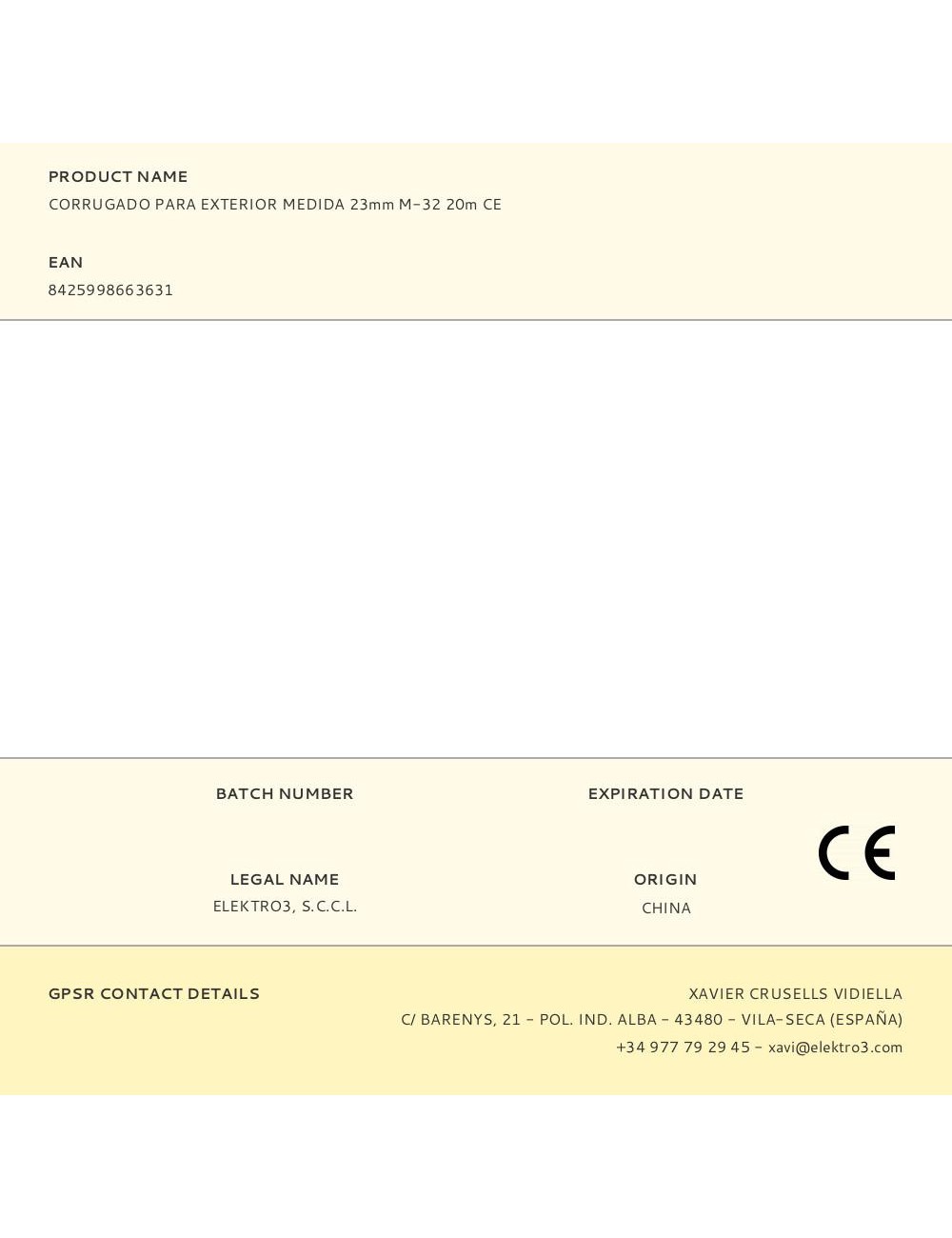 Corrugado para exterior medida 23mm m-32 20m ce