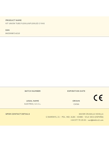 Kit union tubo flexilux/flexiled 2 vias