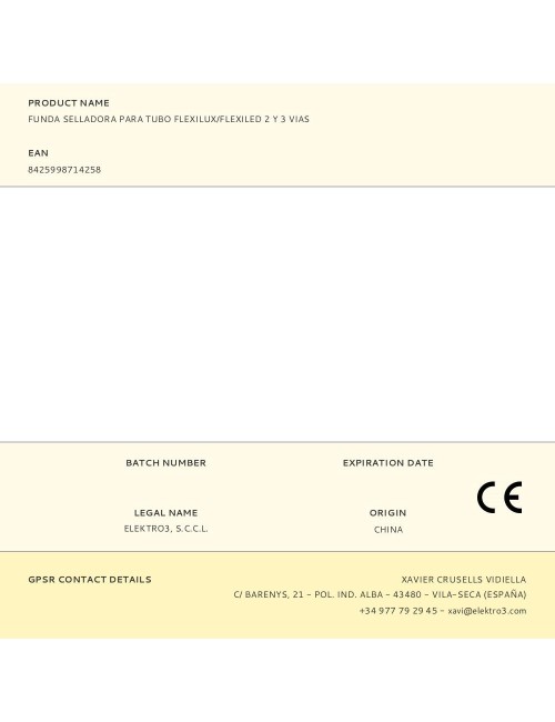 Funda selladora para tubo flexilux/flexiled 2 y 3 vias