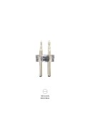 Conector tubo flexilux/flexiled 2 vias 13 mm "recto-punta"