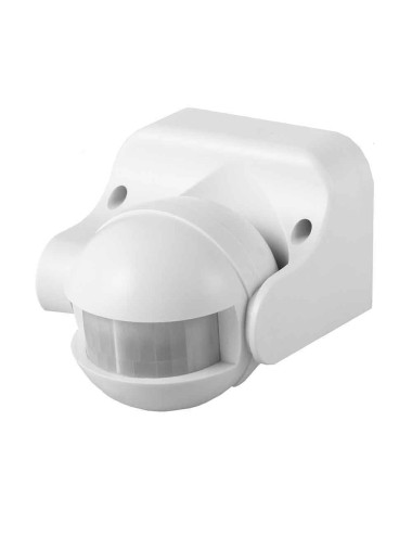 Sensor de movimiento con regulador noche/dia orientable 180° ip44 blanco