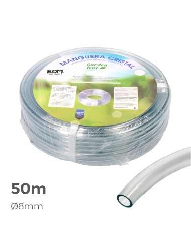 Manguera de cristal transparente 50 m (8 mm)