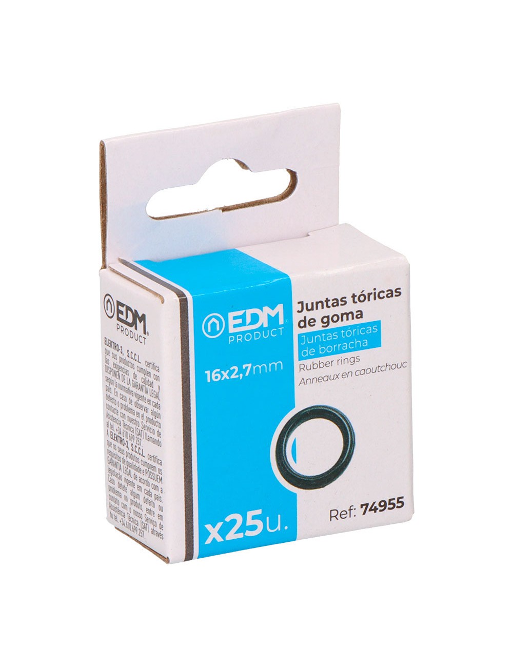 Juntas tóricas de goma (recambio conexión rápida de riego), 25 uds
