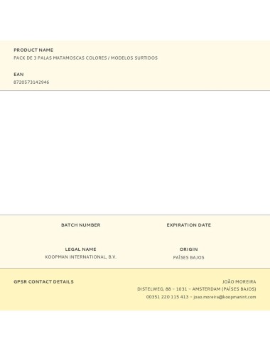 Pack de 3 palas matamoscas colores / modelos surtidos