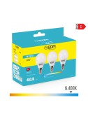 Kit 3 bombillas esfericas led e14 5 w 400 lm 6400 k luz fria ø4,5 x 8 cm