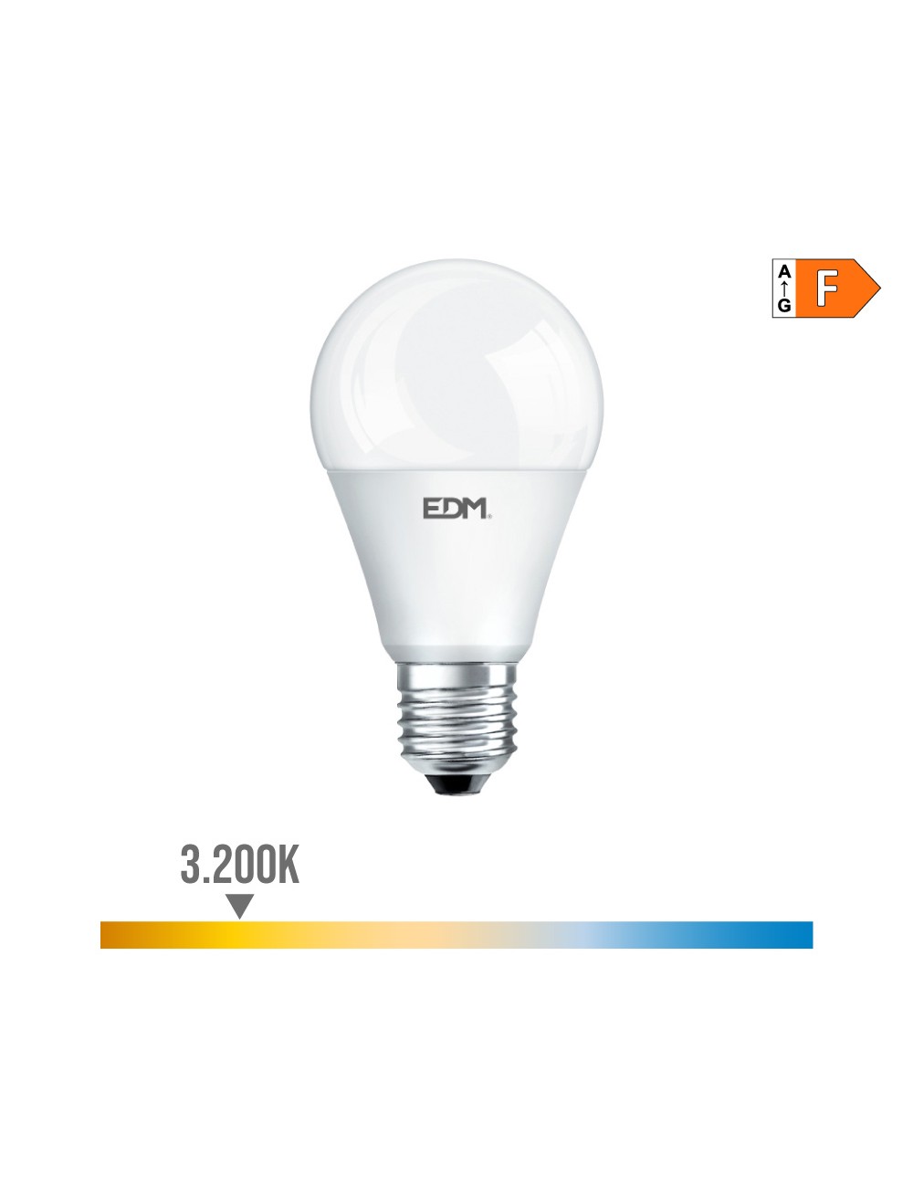 Bombilla standard led e27 7 w 600 lm 3200 k luz calida ø6 x 10,8 cm