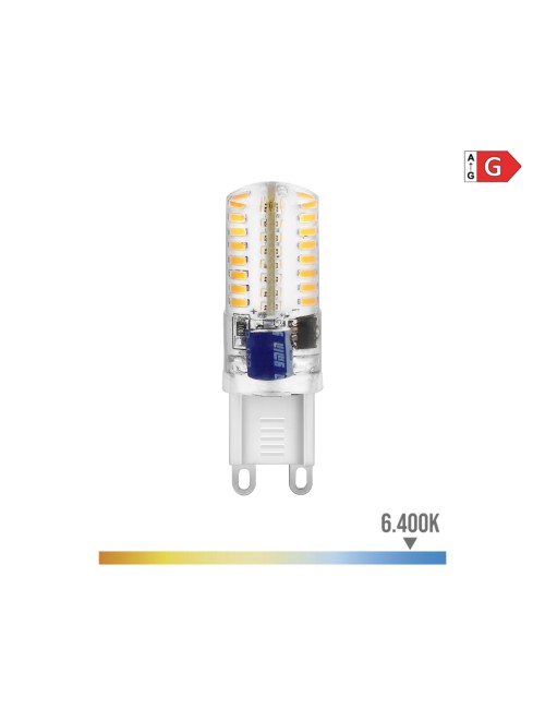 Bombilla g9 silicona led 2,5 w 170 lm 6400 k luz fria ø1,6 x 5 cm