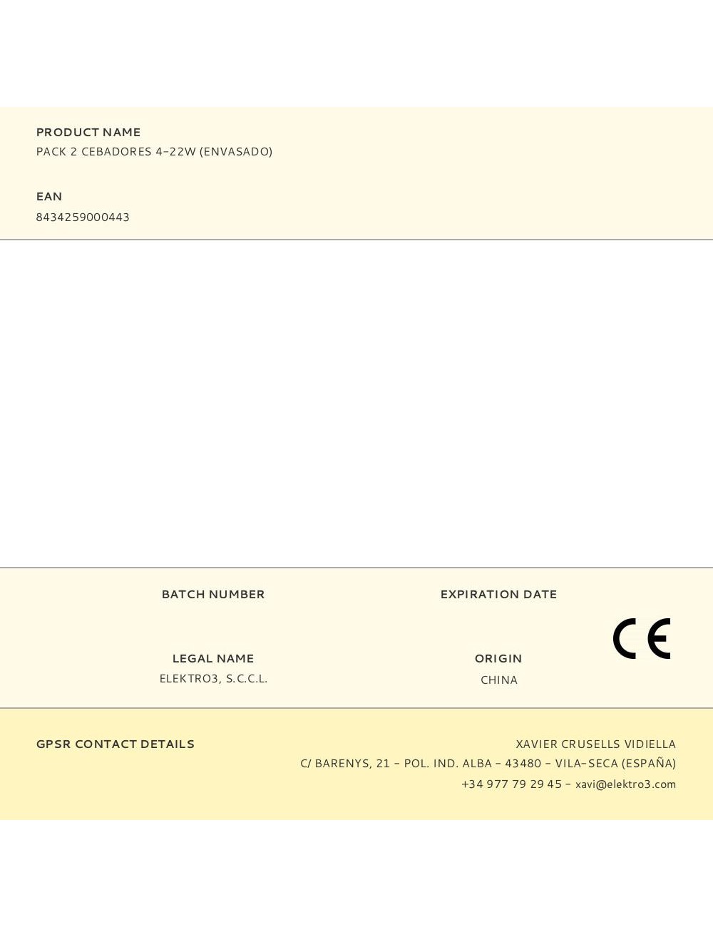 Pack 2 cebadores 4-22w (envasado)