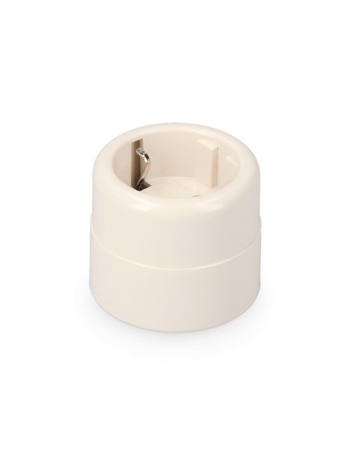 Base de superficie t/tl tipo f 10/16 a 250 v redonda blanca, envasada