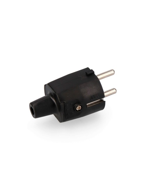 Clavija de goma 10/16a 250v t/tl ip44 4,8mm negra (envasada)
