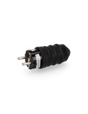 Clavija de goma 16a 250v t/tl tipo f 4,8mm ip44 negra (envasada)