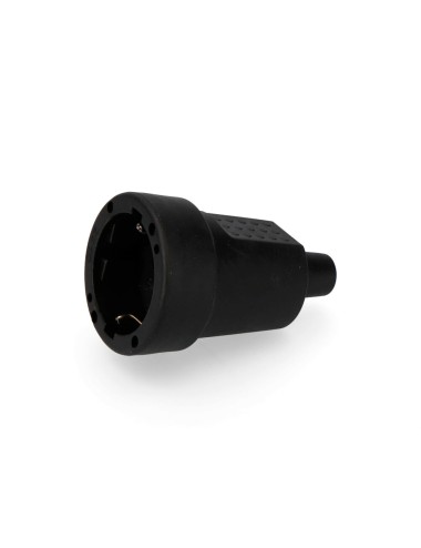 Base aérea goma 10/16a 250v t/tl 4,8mm ip44 negra (envasada)